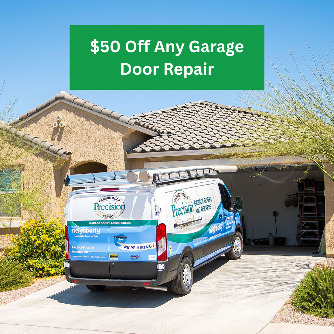 Tucson $50 Off Any Garage Door Repair